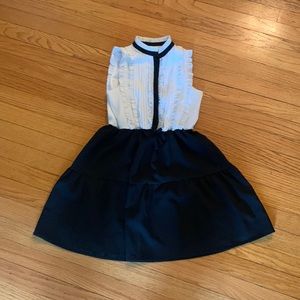 Girls black and white dress